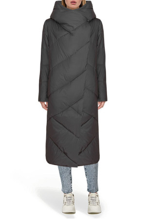 Стеганное пальто с капюшоном class=