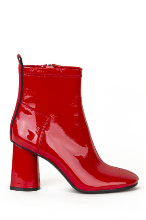 Красные лаковые ботильоны class=