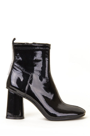 Черные лаковые ботильоны class=