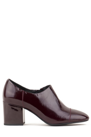 Женские туфли Big Rope на высоком устойчивом бордовые class=