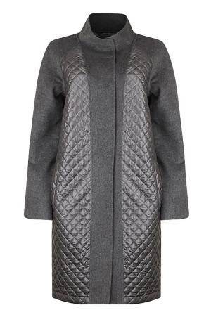 Легкое весеннее пальто чуть выше колен серого цвета class=