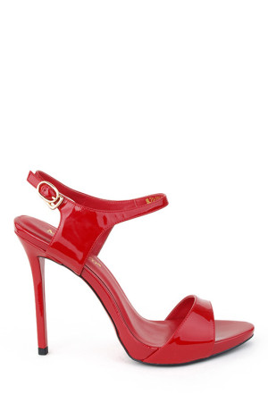 Стильные красные босоножки на каблуке Maria Moro л class=