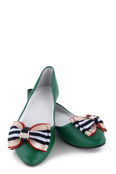 Женские зеленые балетки. Легкая летняя обувь.