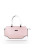 Женская прямоугольная сумка розовая с белым