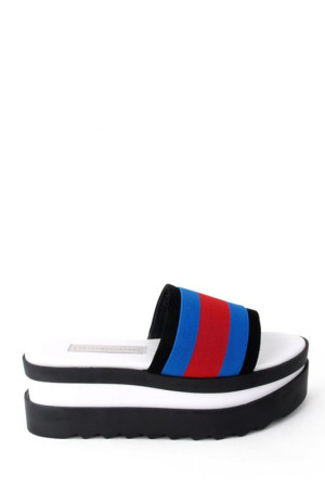 Босоножки на тракторной платформе без задника class=