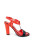 Женские босоножки на каблуке Basconi красные с черным