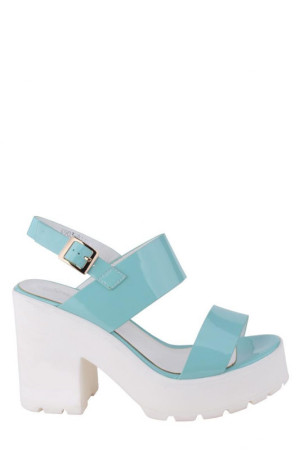 Женские бирюзовые босоножки на белой подошве Sprinksolo class=