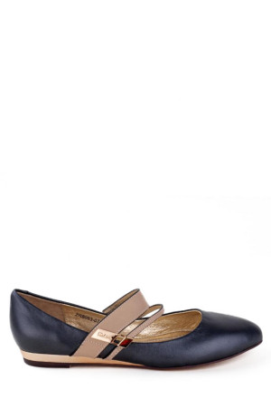 Женские туфли балетки Big Rope серые с золотым class=