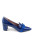 Женские синие туфли на невысоком каблуке Basconi лаковая кожа синего цвета