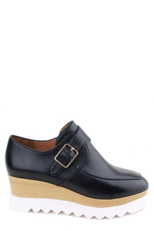 Женские туфли на тракторной платформе белого цвета Basconi натуральная class=