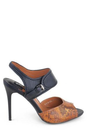 Кожаные босоножки на каблуке Basconi натуральная кожа class=