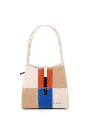 Маленькая женская сумочка бежевая с длинными ручками class=