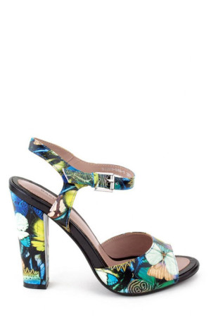 Летние босоножки с цветочным принтом Basconi натуральная кожа class=