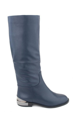 Синие демисезонные сапоги Basconi натуральная кожа class=