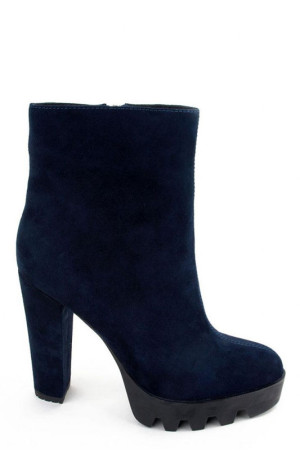 Стильные ботильоны Basconi синие замшевые class=