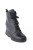 Высокие ботинки сникерсы Pucciani натуральная кожа черного цвета
