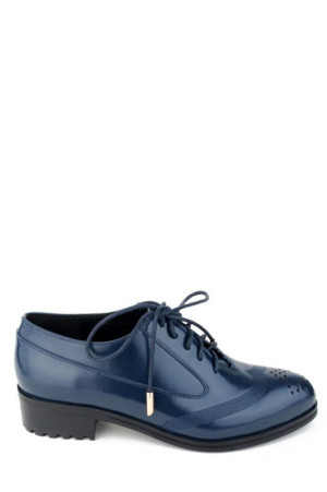 Женские туфли лоферы на шнуровке Basconi синие class=