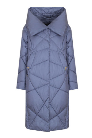 Зимнее пальто с объемным капюшоном class=