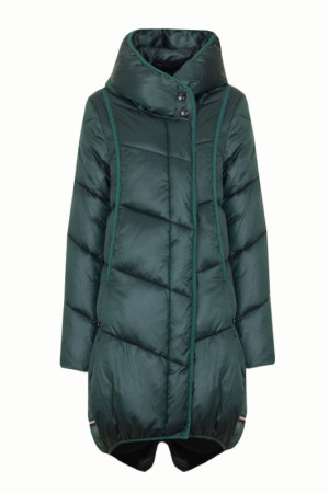 Зимнее пальто с асимметричным низом class=